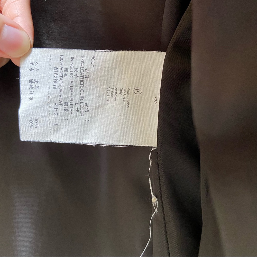 Esprit gray belted leather jacket - Picture 8 of 12